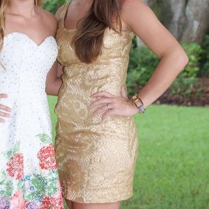 Lily Pulitzer Gold Cocktail Dress